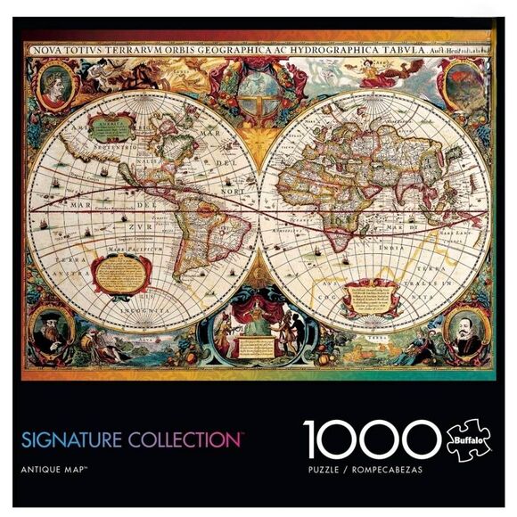 Buffalo Games Signature Collection Antique Map 1000 pc Jigsaw Puzzle - Picture 1 of 8